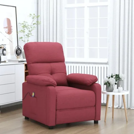 Sillón de masaje de tela rojo tinto de , Sillones de masaje eléctricos - Ref: Foro24-348290, Precio: 190,31 €, Descuento: %