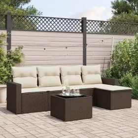 Set sofás de jardín 6 piezas y cojines ratán sintético marrón de , Sofás modulares de exterior - Ref: Foro24-3251240, Precio:...