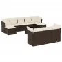 Set de sofás de jardín 11 pzas cojines ratán sintético marrón by , Garden sets - Ref: Foro24-3250182, Price: 699,28 €, Discou...