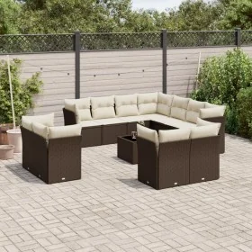 Set de sofás de jardín y cojines 12 pzas ratán sintético marrón de , Conjuntos de jardín - Ref: Foro24-3250362, Precio: 904,7...