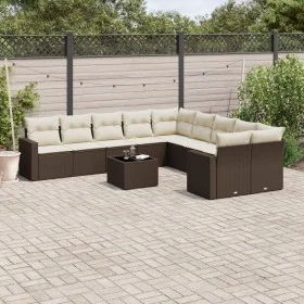 Set de sofás de jardín 11 pzas cojines ratán sintético marrón by , Modular outdoor sofas - Ref: Foro24-3251860, Price: 671,24...