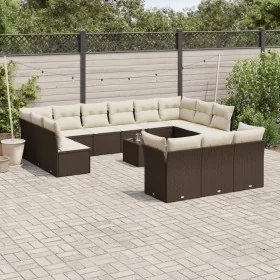 Set sofás de jardín 14 pzas con cojines ratán sintético marrón de , Conjuntos de jardín - Ref: Foro24-3218463, Precio: 920,11...