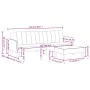 Sofá cama de 2 plazas con taburete terciopelo verde oscuro by , Sofas - Ref: Foro24-3216252, Price: 314,61 €, Discount: %