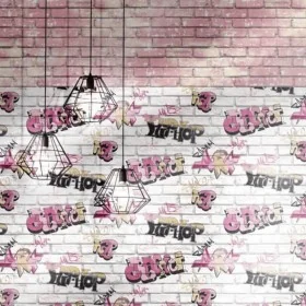 Urban Friends & Coffee Papel pintado ladrillos rosa y blanco by , Painted paper - Ref: Foro24-425318, Price: 26,58 €, Discoun...