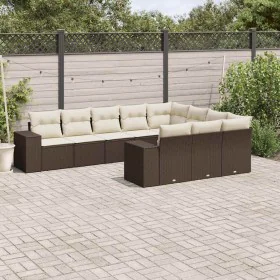 Set de sofás de jardín 10 pzas y cojines ratán sintético marrón de , Conjuntos de jardín - Ref: Foro24-3223092, Precio: 676,0...