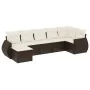 Juego de sofás de jardín 7 piezas con cojines ratán PE marrón by , Modular outdoor sofas - Ref: Foro24-3221682, Price: 472,21...