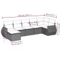 Juego de sofás de jardín 7 piezas con cojines ratán PE marrón by , Modular outdoor sofas - Ref: Foro24-3221682, Price: 472,21...