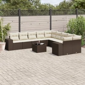 Set de sofás de jardín 11 pzas cojines ratán sintético marrón de , Conjuntos de jardín - Ref: Foro24-3223122, Precio: 726,57 ...