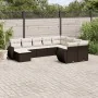 Set de sofás de jardín 10 pzas y cojines ratán sintético marrón von , Modulare Sofas für den Außenbereich - Ref: Foro24-32218...