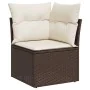 Set de sofás de jardín 10 pzas y cojines ratán sintético marrón von , Modulare Sofas für den Außenbereich - Ref: Foro24-32218...