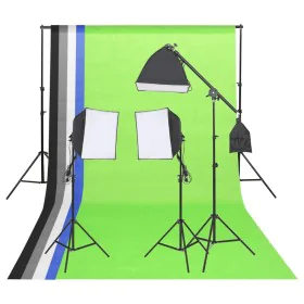 Kit iluminación de estudio fotográfico con fondos y reflector de , Flashes e iluminaciones de estudio - Ref: Foro24-190242, P...