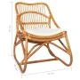 Silla de ratán lino marrón claro by , Armchairs - Ref: Foro24-325483, Price: 173,64 €, Discount: %