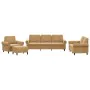 Juego de sofás con cojines 4 piezas terciopelo marrón de , Sofás - Ref: Foro24-3202187, Precio: 814,49 €, Descuento: %