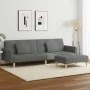 Sofá cama de 2 plazas con taburete tela gris oscuro de , Sofás - Ref: Foro24-3258107, Precio: 335,19 €, Descuento: %