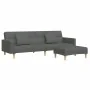Sofá cama de 2 plazas con taburete tela gris oscuro de , Sofás - Ref: Foro24-3258107, Precio: 335,19 €, Descuento: %