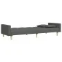 Sofá cama de 2 plazas con taburete tela gris oscuro de , Sofás - Ref: Foro24-3258107, Precio: 335,19 €, Descuento: %