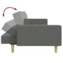 Sofá cama de 2 plazas con taburete tela gris oscuro de , Sofás - Ref: Foro24-3258107, Precio: 335,19 €, Descuento: %