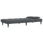 Sofá cama de 2 plazas con taburete terciopelo gris oscuro de , Sofás - Ref: Foro24-3258111, Precio: 305,20 €, Descuento: %