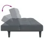 Sofá cama de 2 plazas con taburete terciopelo gris oscuro de , Sofás - Ref: Foro24-3258111, Precio: 305,20 €, Descuento: %