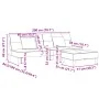 Sofá cama de 2 plazas con taburete terciopelo gris oscuro de , Sofás - Ref: Foro24-3258111, Precio: 305,20 €, Descuento: %