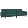 Sofá cama de 2 plazas con taburete terciopelo verde oscuro by , Sofas - Ref: Foro24-3258118, Price: 334,48 €, Discount: %