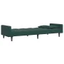 Sofá cama de 2 plazas con taburete terciopelo verde oscuro by , Sofas - Ref: Foro24-3258118, Price: 334,48 €, Discount: %