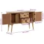 Aparador de madera maciza de mango 110x30x70 cm de , Armarios y almacenamiento - Ref: Foro24-376063, Precio: 215,09 €, Descue...