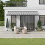 Toldo retráctil aluminio y tela gris antracita y blanco 5x3 m by , Awnings - Ref: Foro24-3216142, Price: 817,19 €, Discount: %
