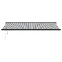 Toldo retráctil aluminio y tela gris antracita y blanco 5x3 m by , Awnings - Ref: Foro24-3216142, Price: 817,19 €, Discount: %