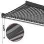 Toldo retráctil aluminio y tela gris antracita y blanco 5x3 m by , Awnings - Ref: Foro24-3216142, Price: 817,19 €, Discount: %