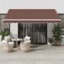 Toldo retráctil automático marrón 400x350 cm de , Toldos - Ref: Foro24-3215389, Precio: 438,61 €, Descuento: %