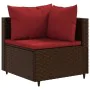 Set muebles de jardín 7 piezas y cojines ratán sintético marrón by , Garden sets - Ref: Foro24-3308181, Price: 513,19 €, Disc...
