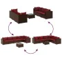 Set muebles de jardín 7 piezas y cojines ratán sintético marrón by , Garden sets - Ref: Foro24-3308181, Price: 513,19 €, Disc...