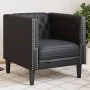 Sillón Chesterfield de cuero artificial negro by , Sofas - Ref: Foro24-372652, Price: 163,23 €, Discount: %