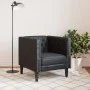 Sillón Chesterfield de cuero artificial negro by , Sofas - Ref: Foro24-372652, Price: 163,23 €, Discount: %