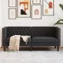 Sofá Chesterfield de 2 plazas cuero artificial negro de , Sofás - Ref: Foro24-372659, Precio: 240,23 €, Descuento: %