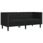 Sofá Chesterfield de 2 plazas cuero artificial negro de , Sofás - Ref: Foro24-372659, Precio: 240,23 €, Descuento: %