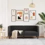 Sofá Chesterfield de 2 plazas cuero artificial negro de , Sofás - Ref: Foro24-372659, Precio: 240,23 €, Descuento: %