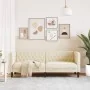 Sofá Chesterfield de 3 plazas cuero artificial blanco crema de , Sofás - Ref: Foro24-372667, Precio: 272,19 €, Descuento: %