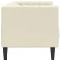 Sofá Chesterfield de 3 plazas cuero artificial blanco crema de , Sofás - Ref: Foro24-372667, Precio: 272,19 €, Descuento: %