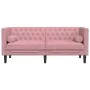 Sofá Chesterfield 2 plazas con cojines terciopelo rosa de , Sofás - Ref: Foro24-372686, Precio: 297,16 €, Descuento: %