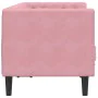 Sofá Chesterfield 2 plazas con cojines terciopelo rosa de , Sofás - Ref: Foro24-372686, Precio: 297,16 €, Descuento: %