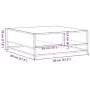 Mesa de centro madera ingeniería metal roble ahumado 80x80x30cm de , Mesas de centro - Ref: Foro24-848771, Precio: 64,71 €, D...