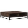 Mesa de centro madera ingeniería y metal marrón 100x100x30 cm de , Mesas de centro - Ref: Foro24-848778, Precio: 81,02 €, Des...
