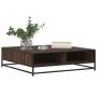 Mesa de centro madera ingeniería y metal marrón 100x100x30 cm de , Mesas de centro - Ref: Foro24-848778, Precio: 81,02 €, Des...