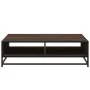 Mesa de centro madera ingeniería y metal marrón 100x100x30 cm de , Mesas de centro - Ref: Foro24-848778, Precio: 81,02 €, Des...