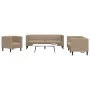 Juego de sofás Chesterfield 3 piezas cuero sintético capuchino by , Sofas - Ref: Foro24-3209272, Price: 699,07 €, Discount: %