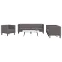 Juego de sofás Chesterfield 3 piezas cuero sintético gris by , Sofas - Ref: Foro24-3209270, Price: 676,28 €, Discount: %