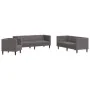Juego de sofás Chesterfield 3 piezas cuero sintético gris by , Sofas - Ref: Foro24-3209270, Price: 676,28 €, Discount: %