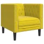 Set de sofás Chesterfield y cojines 3 pzas terciopelo amarillo de , Sofás - Ref: Foro24-3209287, Precio: 775,25 €, Descuento: %